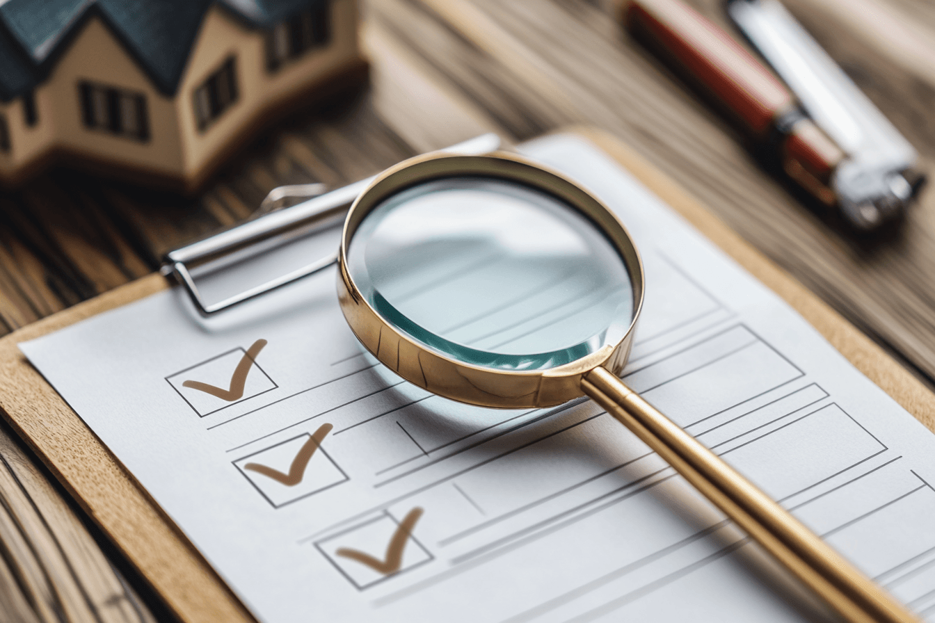 Building inspection process illustration