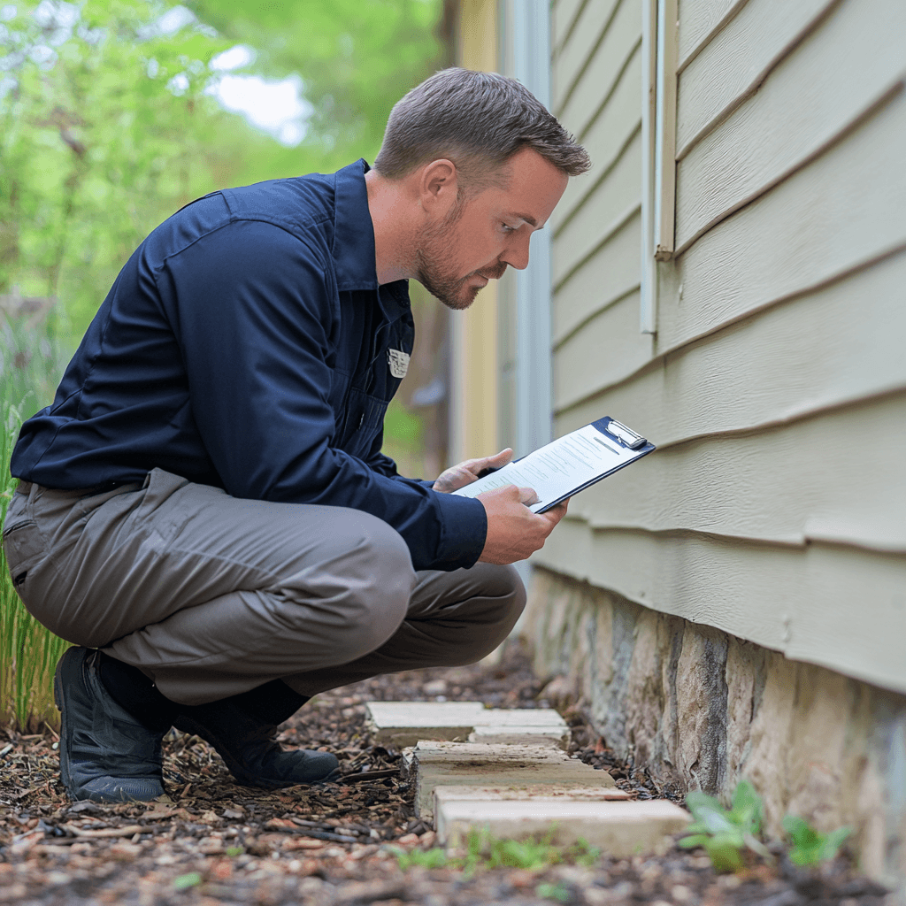 Building inspection process illustration