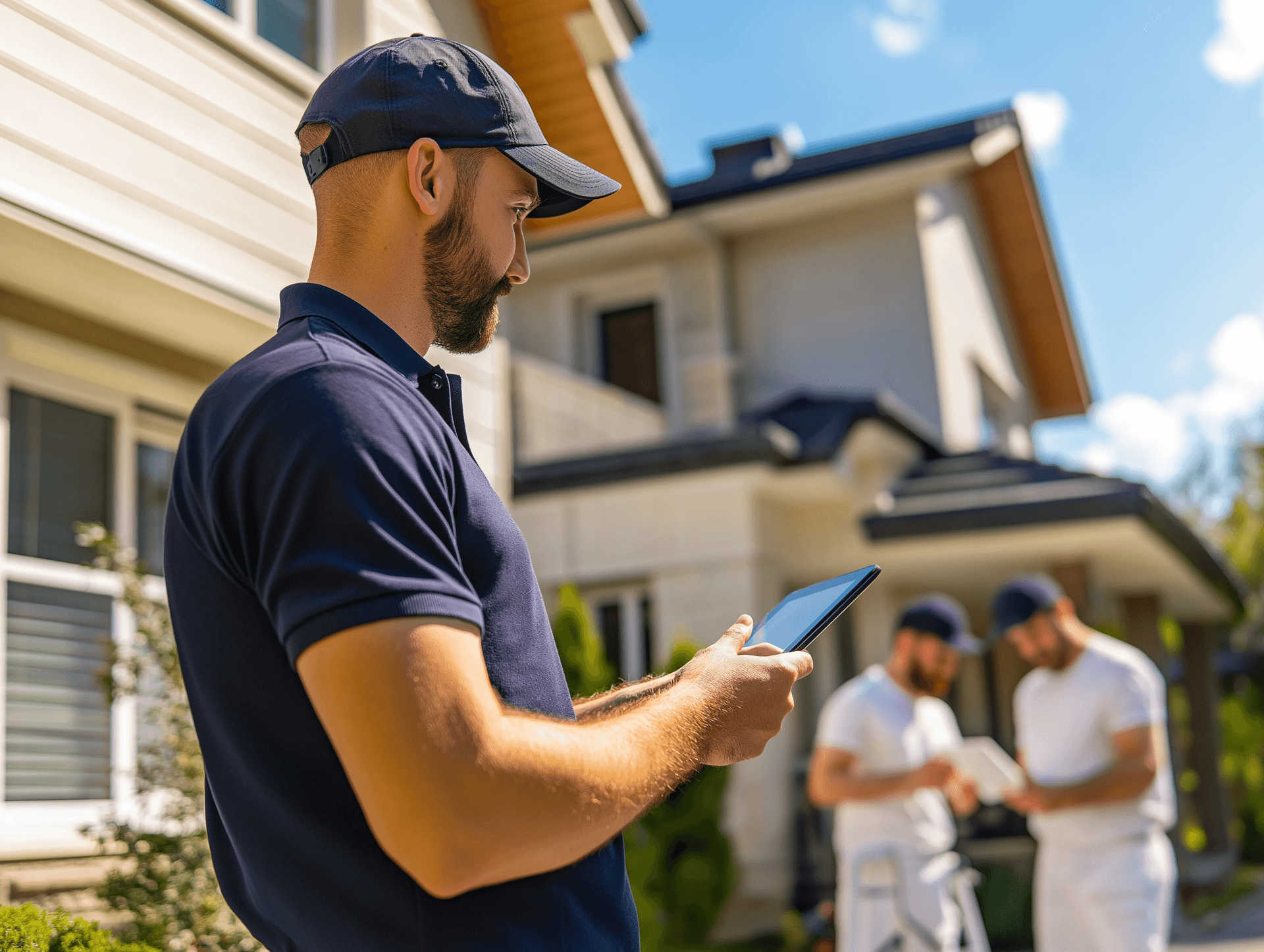 Building inspection process illustration