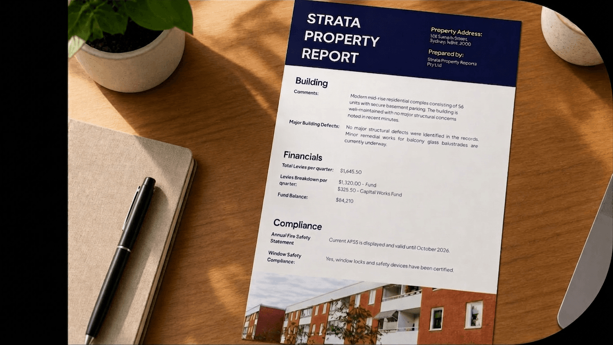 Ordering a strata inspection report