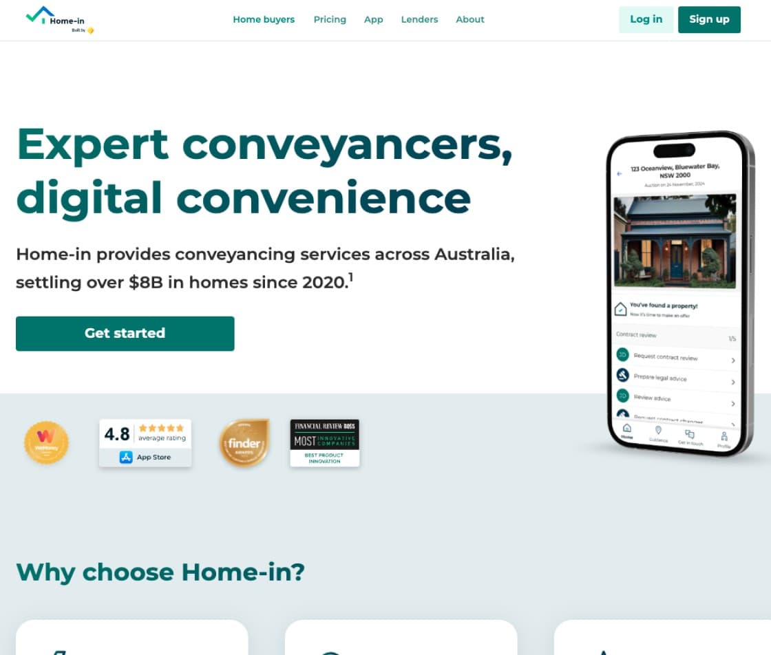 Home-in digital conveyancing platform