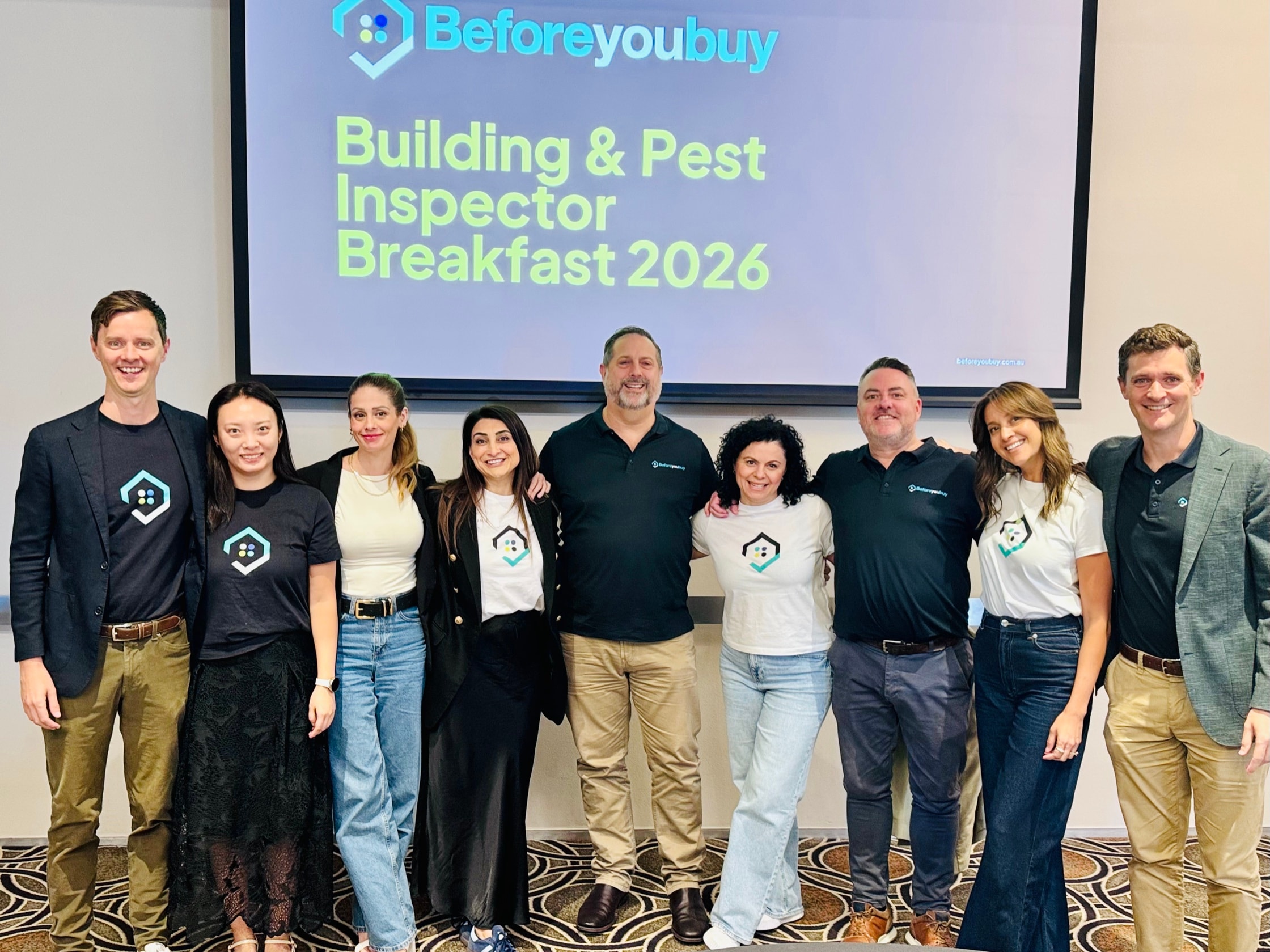 The Before You Buy team at the Building & Pest Inspector Breakfast