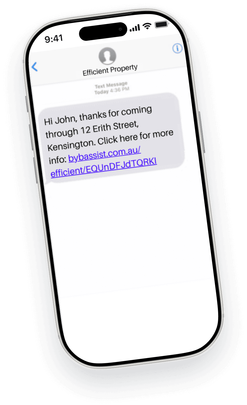BYB Assist SMS conversation with a prospect