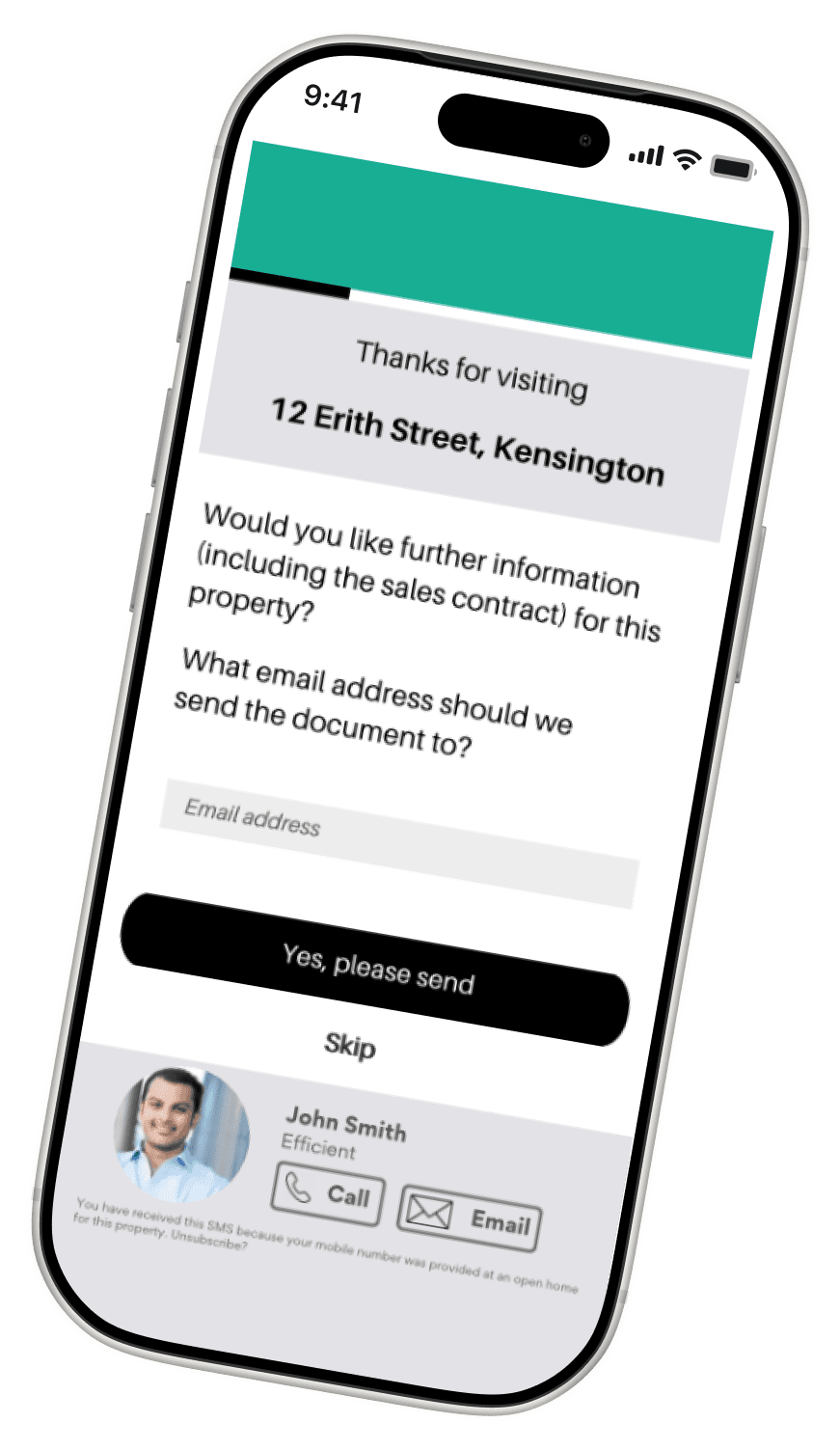 Prospect responses flowing into the agent dashboard